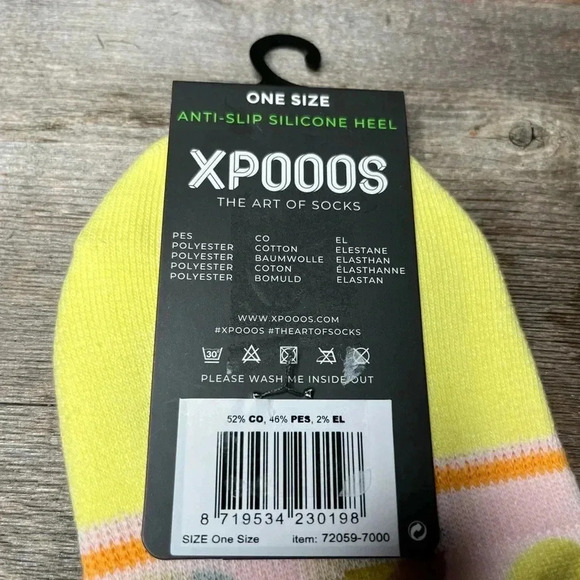 XPOOS Expressive Anti Slip Lemon Footies Socks - Picture 6 of 7